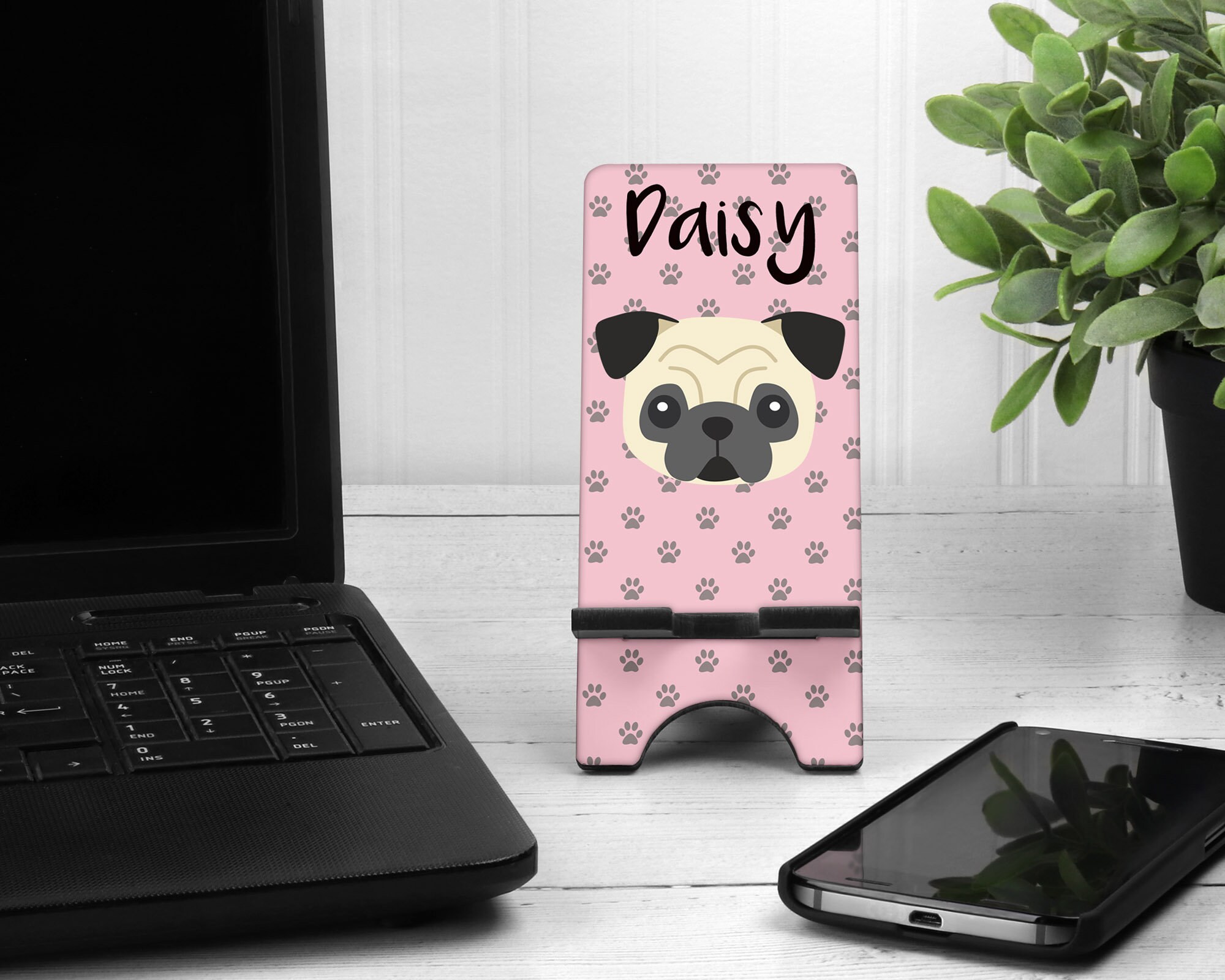 pug phone holder