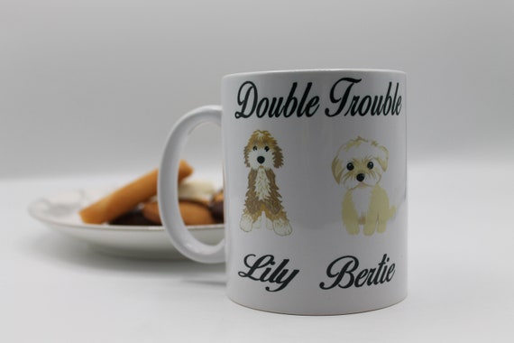 Personalisierte Doppel Arger Cockapoo Cavapoo Kaffeebecher Etsy