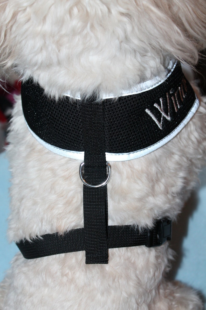 Personalised Dog Harness Custom Dog Harness Embroidered Name Etsy