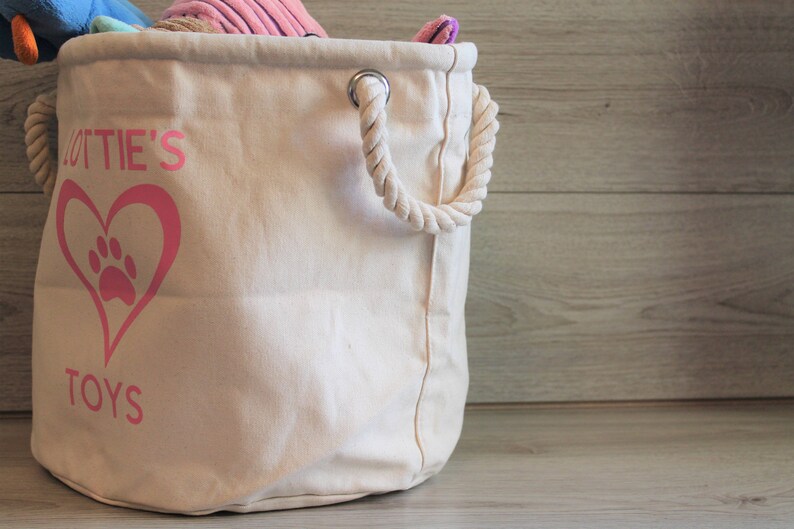 Personalised Dog Toy Basket Dog Toys Storage Bag Dog Toy Etsy UK