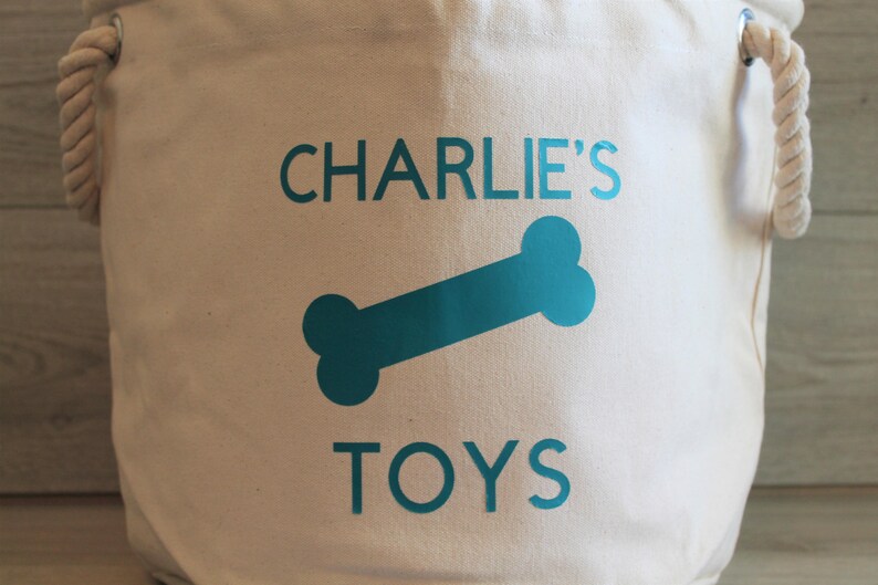 Personalised Dog Toy Basket Dog Toys Storage Bag Dog Toy Etsy
