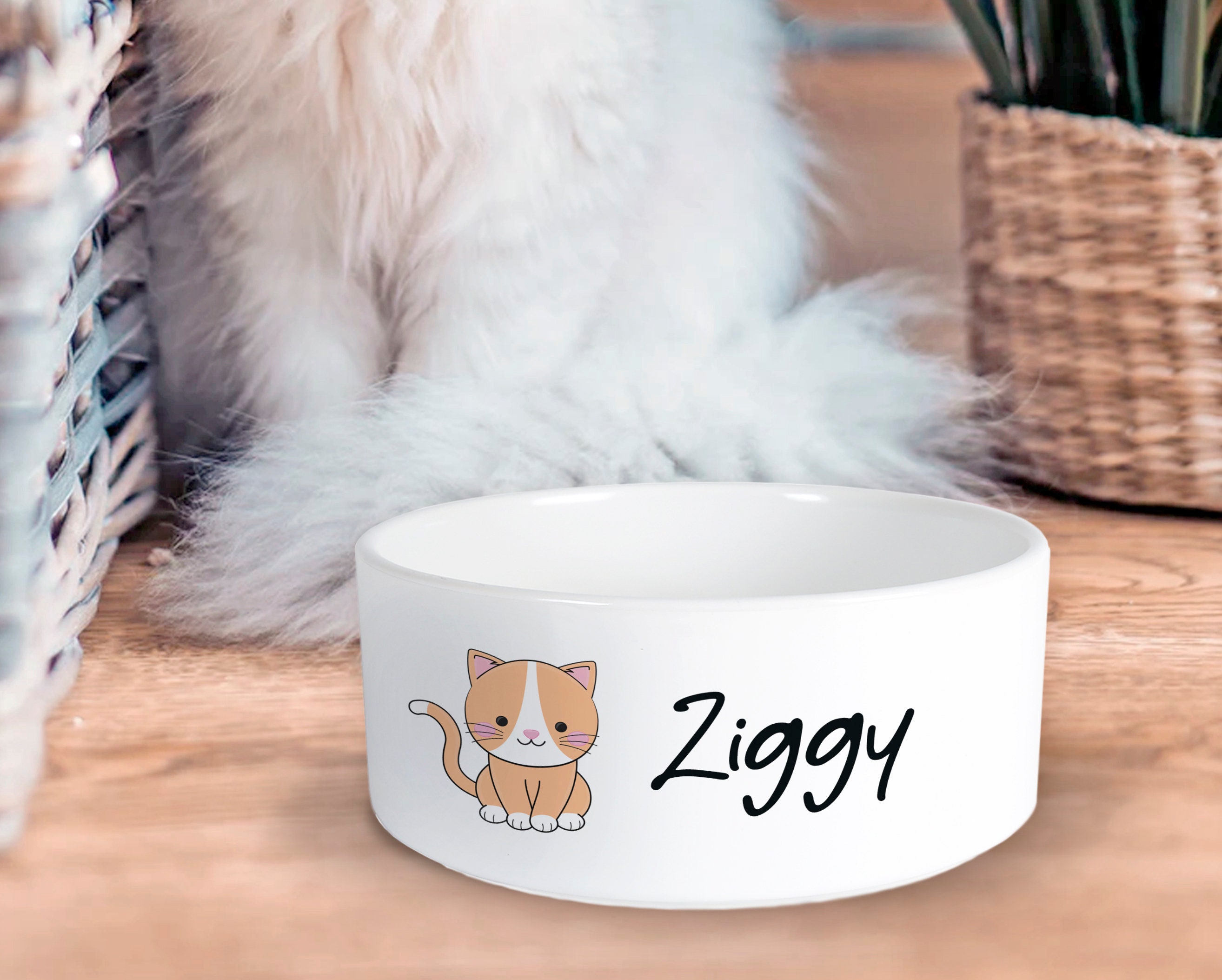 Personalised Cat Bowl Cat Bowl Various Colour Cats Ceramic Etsy