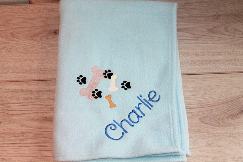 Personalised Dog Blanket Puppy Blanket Dog Throw Custom Etsy