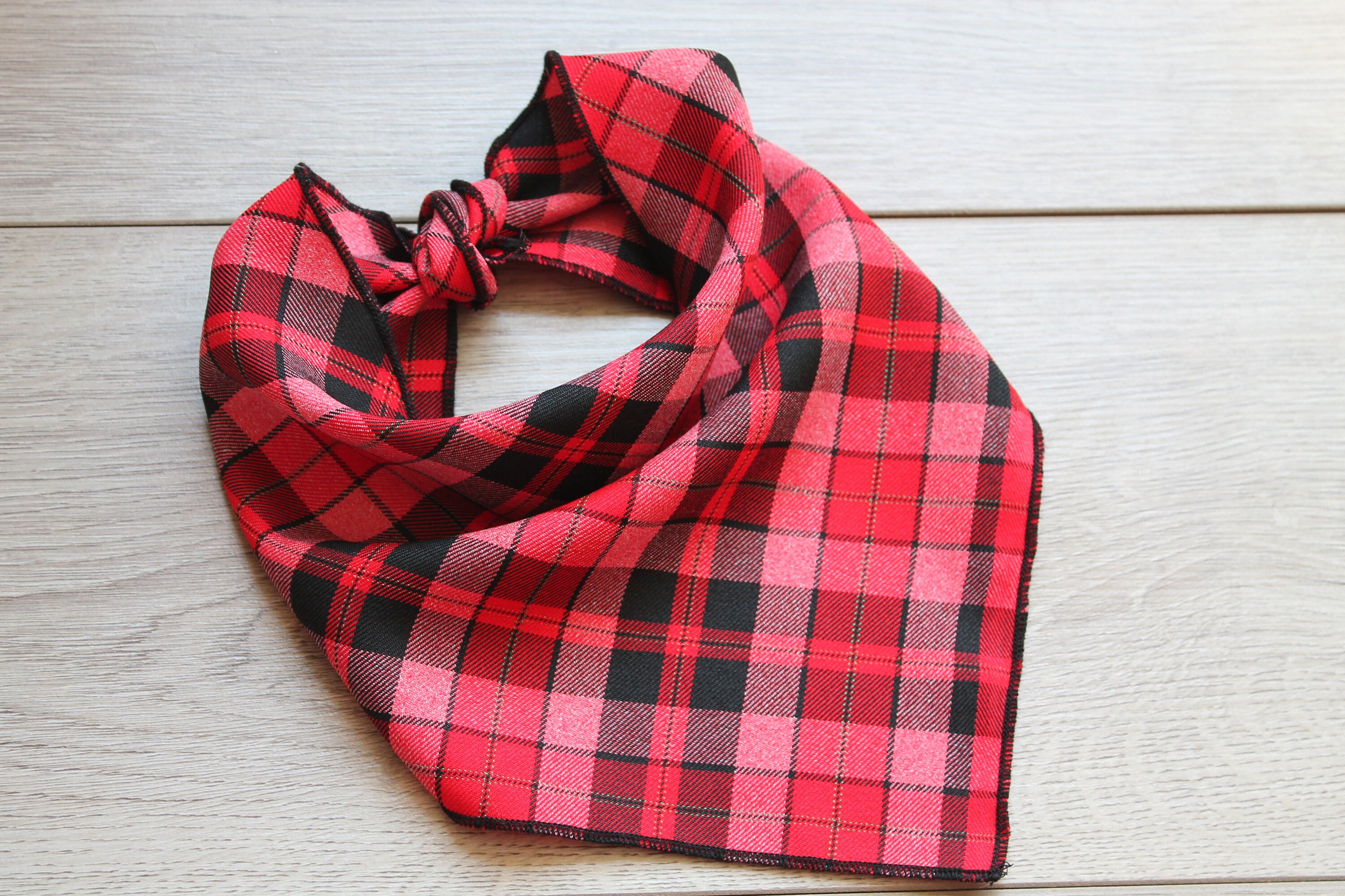 tartan dog scarf
