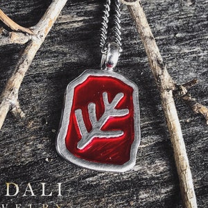 Elder Sign Necklace, HP Lovecraft&#39;s Call of Cthulhu Jewelry, Sterling Silver Cthulhu Pendant, Free US Shipping