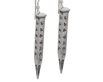 Boucles d'oreilles pointes hémorragiques inspirées de la série Mistborn de Brandon Sanderson, pointes hémorragiques en argent sterling sous licence officielle, Cosmere