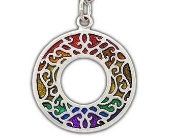 Collier rond ELFE PRIDE, Bijoux elfes, Pendentif LGBTQIA*, Livraison gratuite