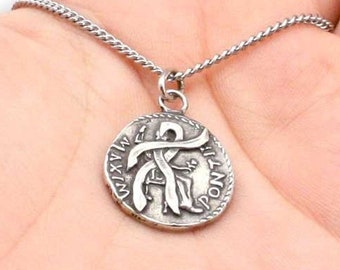 Anduriel's Blackened Denarius from Jim Butcher's The Dresden Files Series, Officially Licensed Pendant or Coin, Sterling Silver