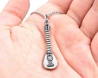 Collier de luth de Kvothe de la série Kingkiller Chronicle de Patrick Rothfuss, nom officiel du vent bijoux, argent sterling