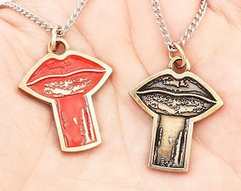 Eleanorian Lips Necklace or Bracelet, Officially Licensed Bitch Planet Jewelry, Female Revolution Pendant, Includes Free US Shipping