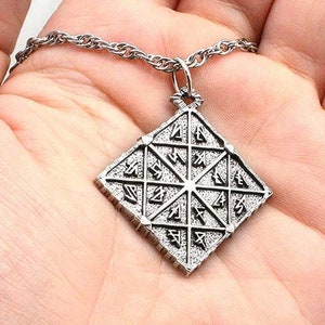 Feruchemy Tablet Medallion, Officially Licensed Mistborn Jewelry with Brandon Sanderson, Sterling Silver or Bronze Pendant, Free US Shipping
