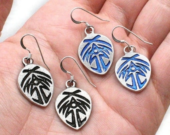 Bridge Four® Badge Earrings from Brandon Sanderson's The Stormlight Archive Series, Sterling Silver Dangles, Licensed Way of Kings Jewelry