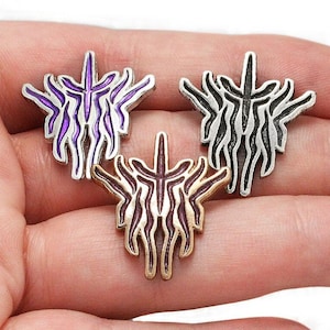 Kak Glyph Lapel Pin from Brandon Sanderson&#39;s The Stormlight Archive Series, Bronze and Silver Willshaper Pin, Licensed Way of Kings Jewelry