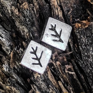 Elder Sign Studs, HP Lovecraft&#39;s Call of Cthulhu Jewelry, Sterling Silver Cthulhu Earrings, Includes Free US Shipping