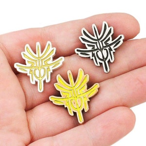 Ishi glyph-reversspeld uit de The Stormlight Archive-serie van Brandon Sanderson, bronzen en zilveren bondsmith-speld, gelicentieerde Way of Kings-sieraden