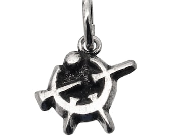 Mistborn Allomancer SMALL Charm, Officially Licensed with Brandon Sanderson, Your Choice of Allomantic Metal Symbols, Sterling Silver Charms