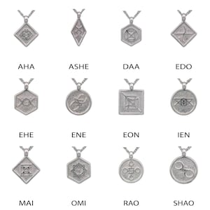 Elantris Aon Pendants, Officially Licensed with Brandon Sanderson, Choice of Aon Symbol, Sterling Silver Korathi Necklaces, Free US Shipping image 3