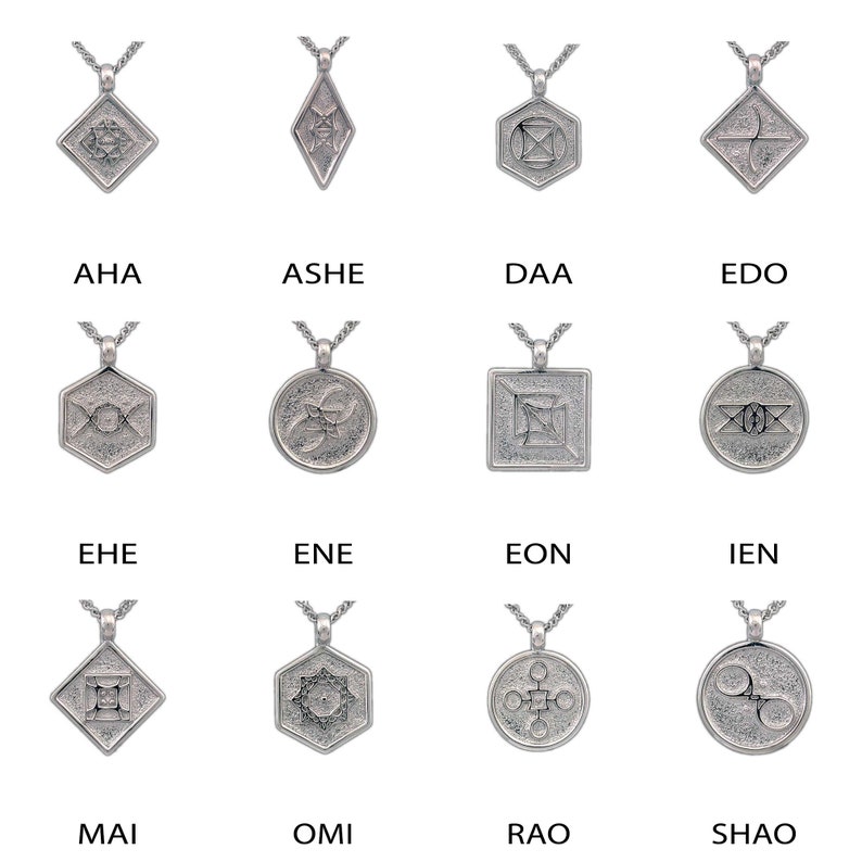 Elantris Aon Pendants, Officially Licensed with Brandon Sanderson, Choice of Aon Symbol, Sterling Silver Korathi Necklaces, Free US Shipping image 3