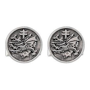Order of the Dragon Cufflinks, Vlad the Impaler Jewelry, Sterling Silver Vampire Cuff links, Dracula, Includes Free US Shipping