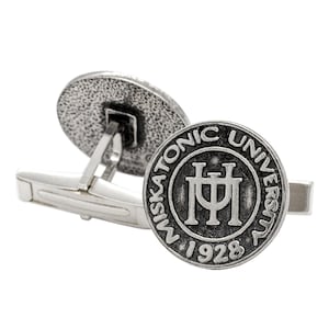 Miskatonic Universität Manschettenknöpfe, HP Lovecrafts Call of Cthulhu inspirierter Schmuck, Sterling Silber MU Manschettenknöpfe, inklusive kostenlosen US-Versand