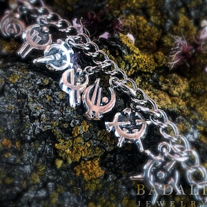 Mistborn Allomancer Charms, Officially Licensed with Brandon Sanderson, Your Choice of Allomantic Metal Symbols, Sterling Silver Charms