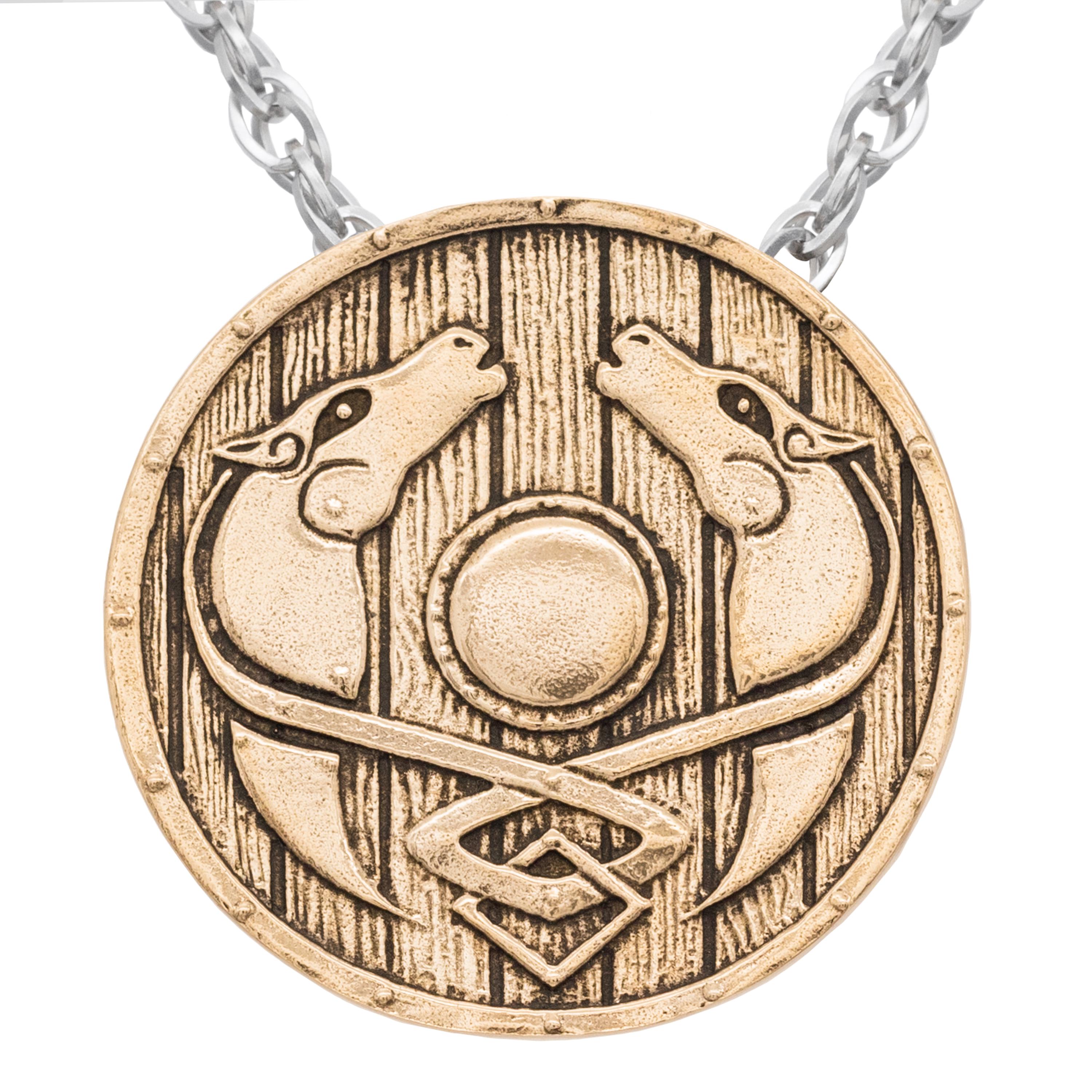 Eowyn Shieldmaiden Medallion, Officially Licensed The Lord of the Rings and The Hobbit Necklace, You Look Upon a Woman Pendant, Bronze