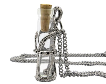 Collier fiole Mistborn, bijoux sous licence officielle avec Brandon Sanderson, pendentif fiole Allomancer Metals en argent sterling, livraison gratuite aux États-Unis