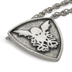Cthulhu Crest Necklace, HP Lovecraft&#39;s Call of Cthulhu Jewelry, Sterling Silver Cthulhu Pendant, Call of Cthulhu, Includes Free US Shipping