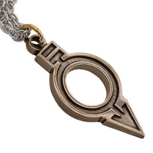 Red Society Symbol Pendant, Yellow Bronze, Officially Licensed Red Rising Jewelry with Pierce Brown, Worker Caste Necklace
