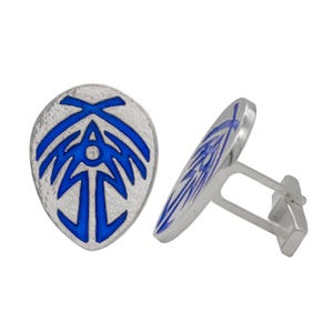 Bridge Four® Badge Cufflinks from Brandon Sanderson&#39;s The Stormlight Archive Series, Silver Bridgemen Cuff Links, Officially Licensed