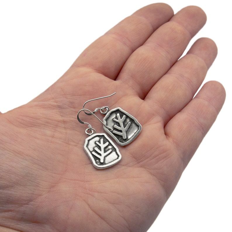 Elder Sign Earrings, HP Lovecraft's Call of Cthulhu Jewelry, Sterling Silver Cthulhu Dangle Earrings, Free US Shipping image 8