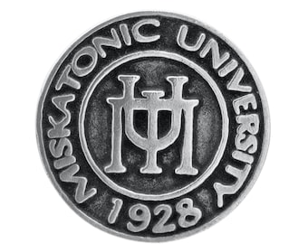 Miskatonic Universitäts Klasse Pin, HP Lovecraft's Call of Cthulhu Schmuck, Sterling Silber oder Bronze MU Revers Pin oder Krawatte Tack
