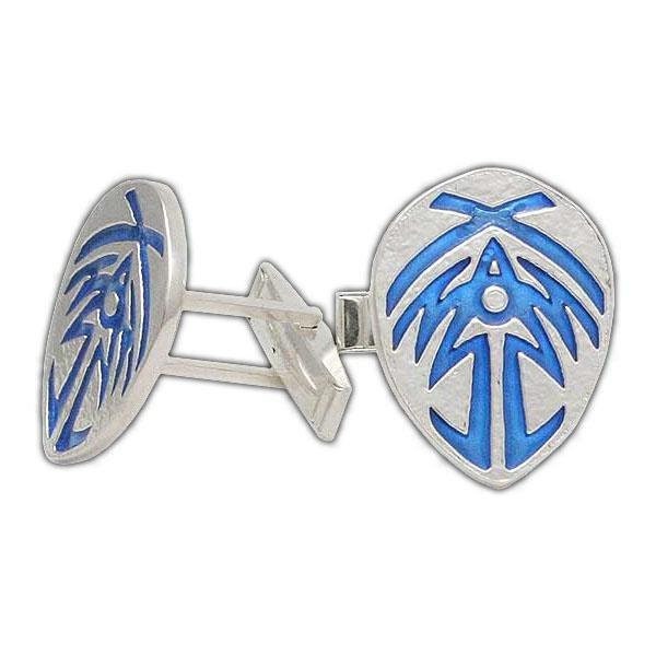 Bridge Four® Badge Cufflinks from Brandon Sanderson's The Stormlight Archive Series, Silver Bridgemen Cuff Links, Officially Licensed