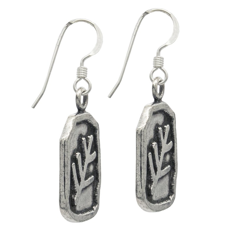 Elder Sign Earrings, HP Lovecraft's Call of Cthulhu Jewelry, Sterling Silver Cthulhu Dangle Earrings, Free US Shipping image 5