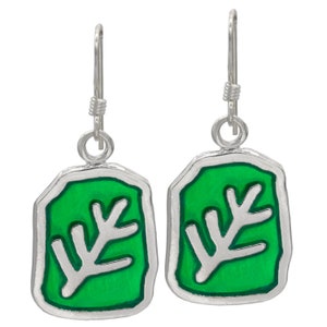Elder Sign Earrings, HP Lovecraft&#39;s Call of Cthulhu Jewelry, Sterling Silver Cthulhu Dangle Earrings, Free US Shipping