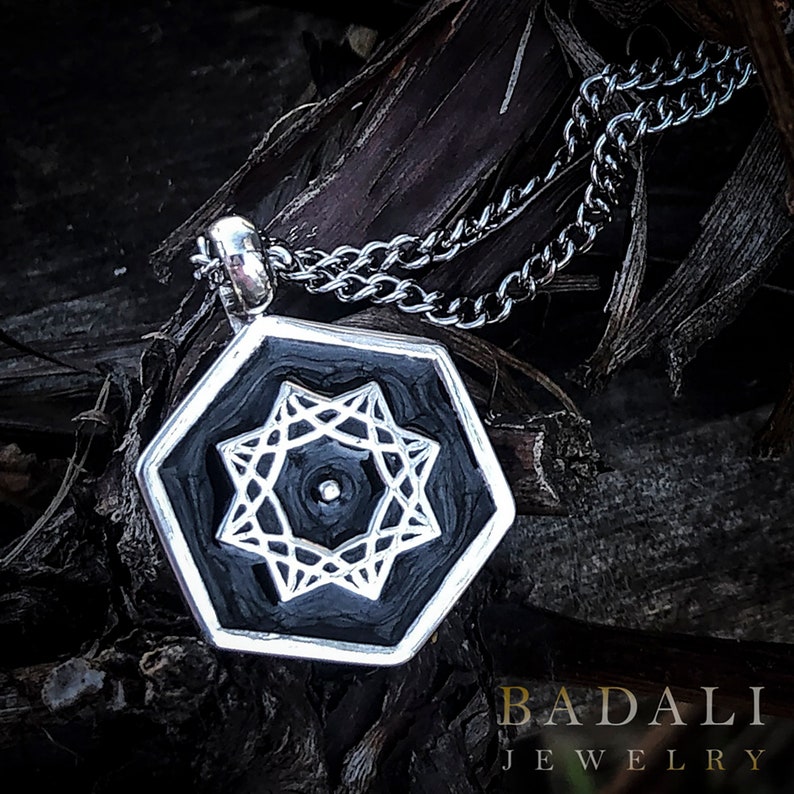 Elantris Aon Pendants, Officially Licensed with Brandon Sanderson, Choice of Aon Symbol, Sterling Silver Korathi Necklaces, Free US Shipping image 1