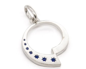 Fractalverse Charm, Officially Licensed To Sleep in a Sea of Stars Jewelry with Christopher Paolini, Brass or Sterling Silver