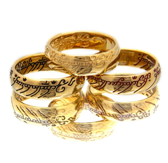 Susteen Tijdig Graden Celsius Gollum® Gold The One Ring™ ketting 24-karaats verguld brons - Etsy België
