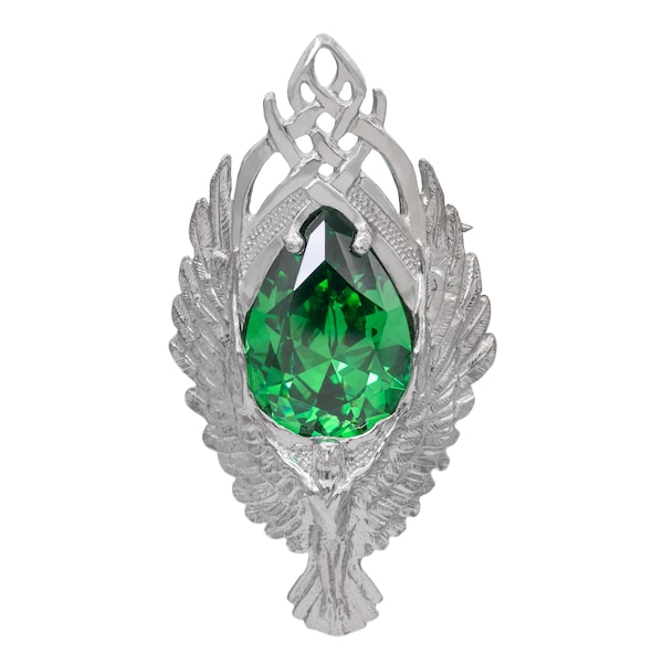 Elessar The Elfstone, Aragorn's Pin, officieel gelicentieerde The Lord of the Rings-broche of ketting, sterlingzilver of brons
