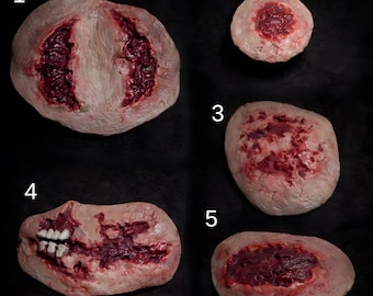 Protesi Ferite in Lattice – Effetti Speciali Horror per Trucco Scenico, SFX Wound per Cosplay, Cinema e Halloween