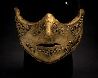 Mezza Maschera Vittoriana Steampunk – Maschera Elegante con Elastico Personalizzabile
