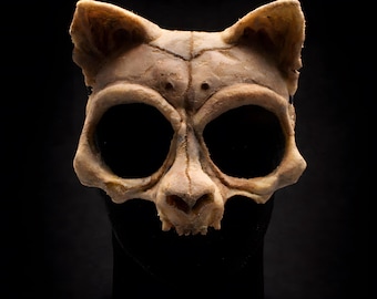 Maschera Gatto Teschio Horror Indossabile – Skull Cat Dark Art per LARP Goth