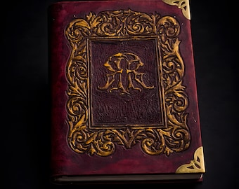 Libro in Pelle Artigianale Personalizzato – Journal Rilegato a Mano Dark Luxury, Diario Occulto Gotico