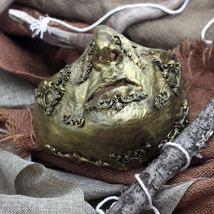 victorian half mask - made to order - stemapunk victorian 1900 golden venetian theater cosplay goth fetish mask cover baroque dieselpunk