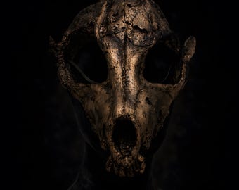 Maschera Teschio di Lupo Horror – Maschera LARP in Poliuretano Flessibile, Skull Mask Fantasy Personalizzabile Made to Order