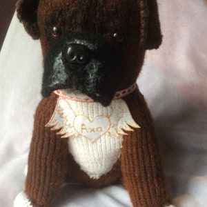 Boxer dogs, boxer lovers gifts, boxer dog memorial, boxer dog soft toy, dog lovers gifts, dog gifts, boxer dog replica, pet loss image 5