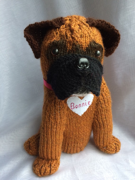 stuffed brindle boxer dog