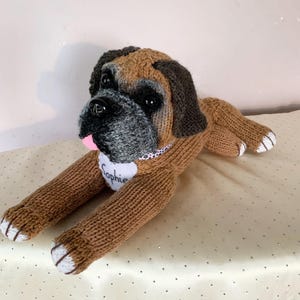 Boxer dog plushie, boxer dog lovers gift, dog lovers gift, boxer dog gifts, boxer dog soft toy, boxerdog memorial, dog memorial, pet loss image 11