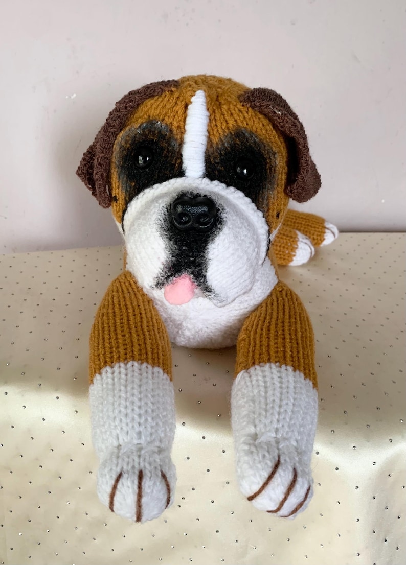 Boxer dog plushie, boxer dog lovers gift, dog lovers gift, boxer dog gifts, boxer dog soft toy, boxerdog memorial, dog memorial, pet loss image 16