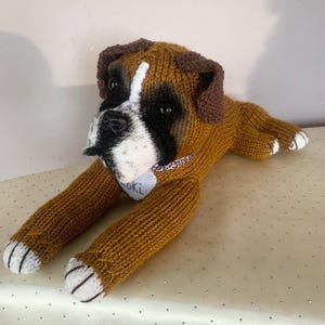 Boxer dog plushie, boxer dog lovers gift, dog lovers gift, boxer dog gifts, boxer dog soft toy, boxerdog memorial, dog memorial, pet loss image 15